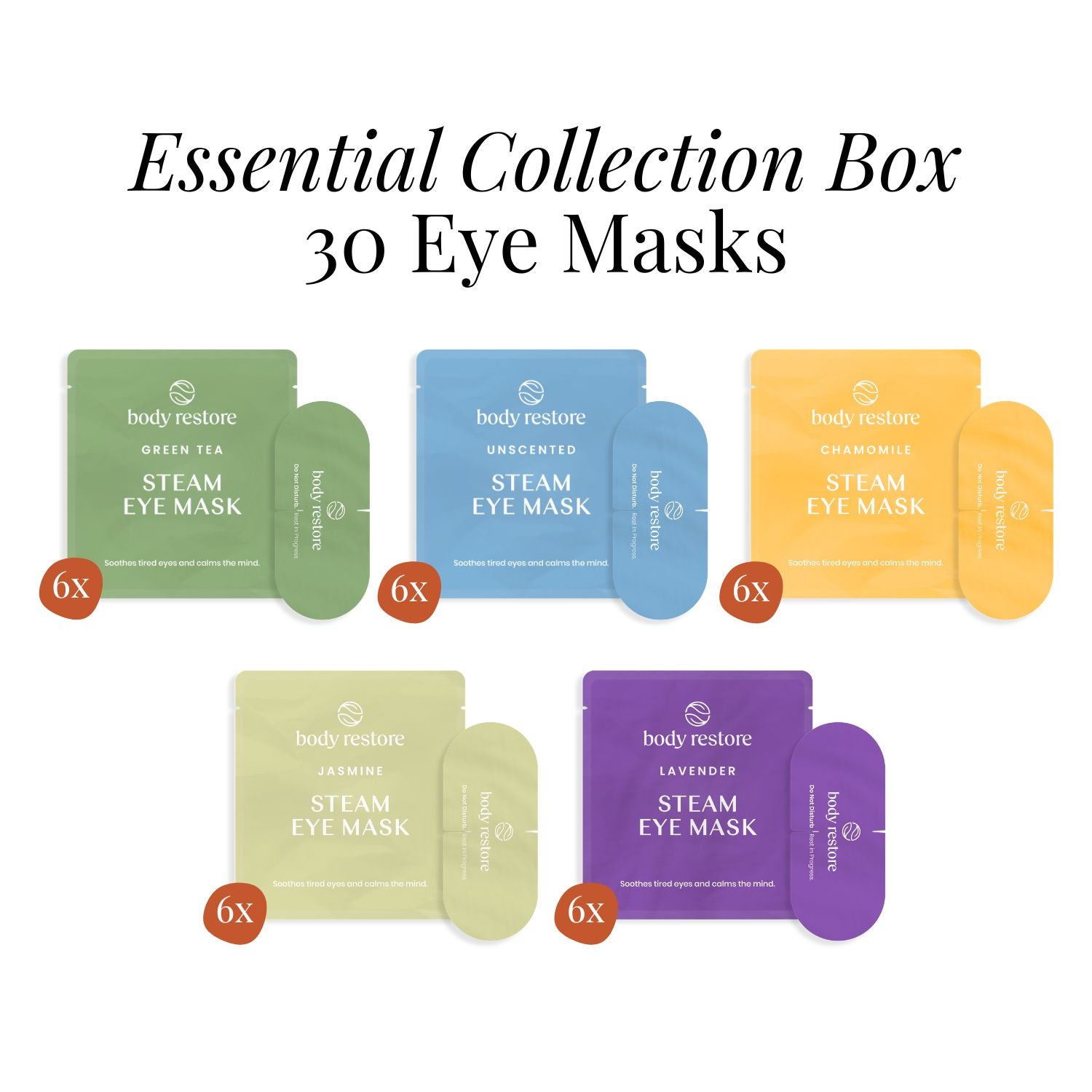 Essential Mix Stoom Oogmaskers - Paquete de 30