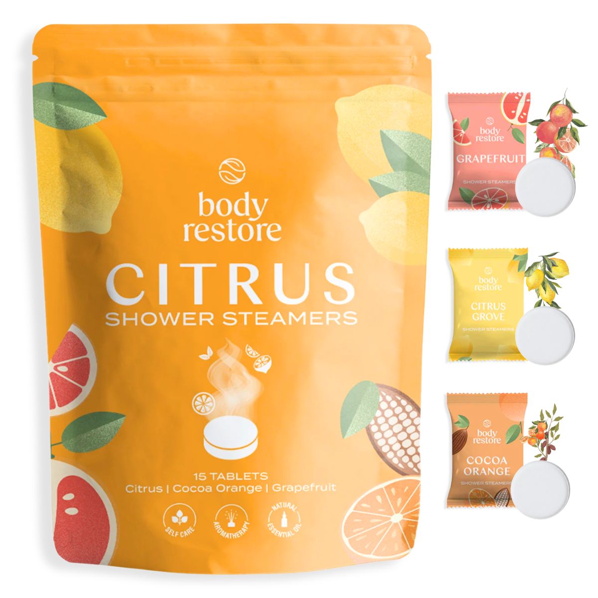 Citrus Shower Steamers - Paquete de 15