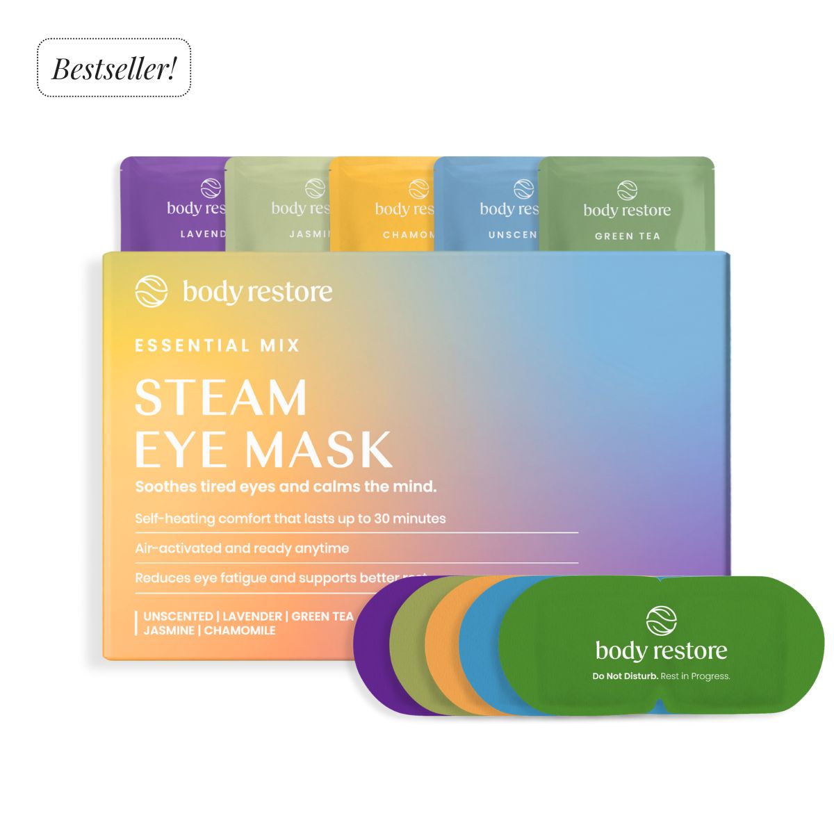 Essential Mix Stoom Oogmaskers - Paquete de 30