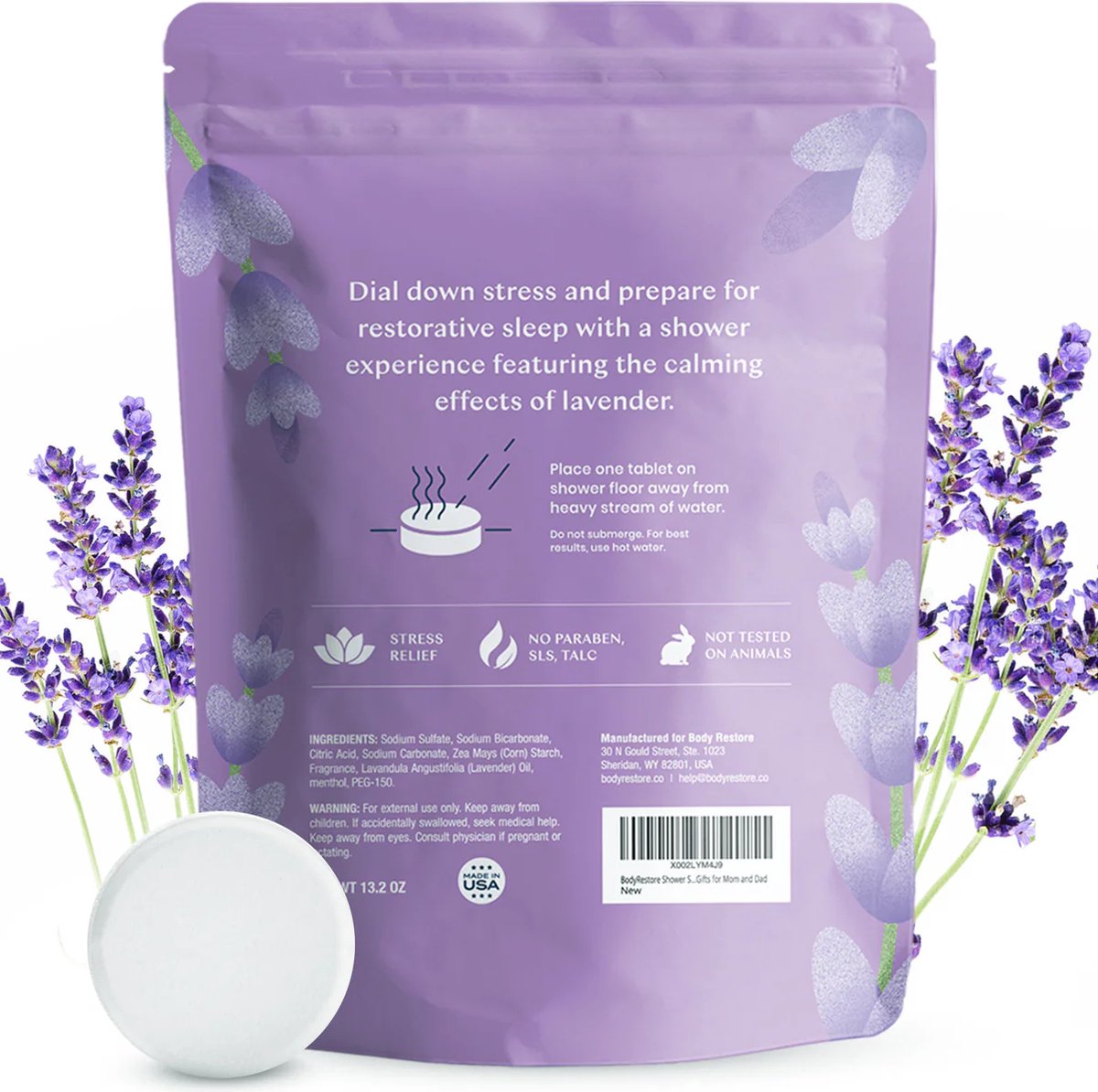 Lavendel Shower Steamers - Paquete de 15