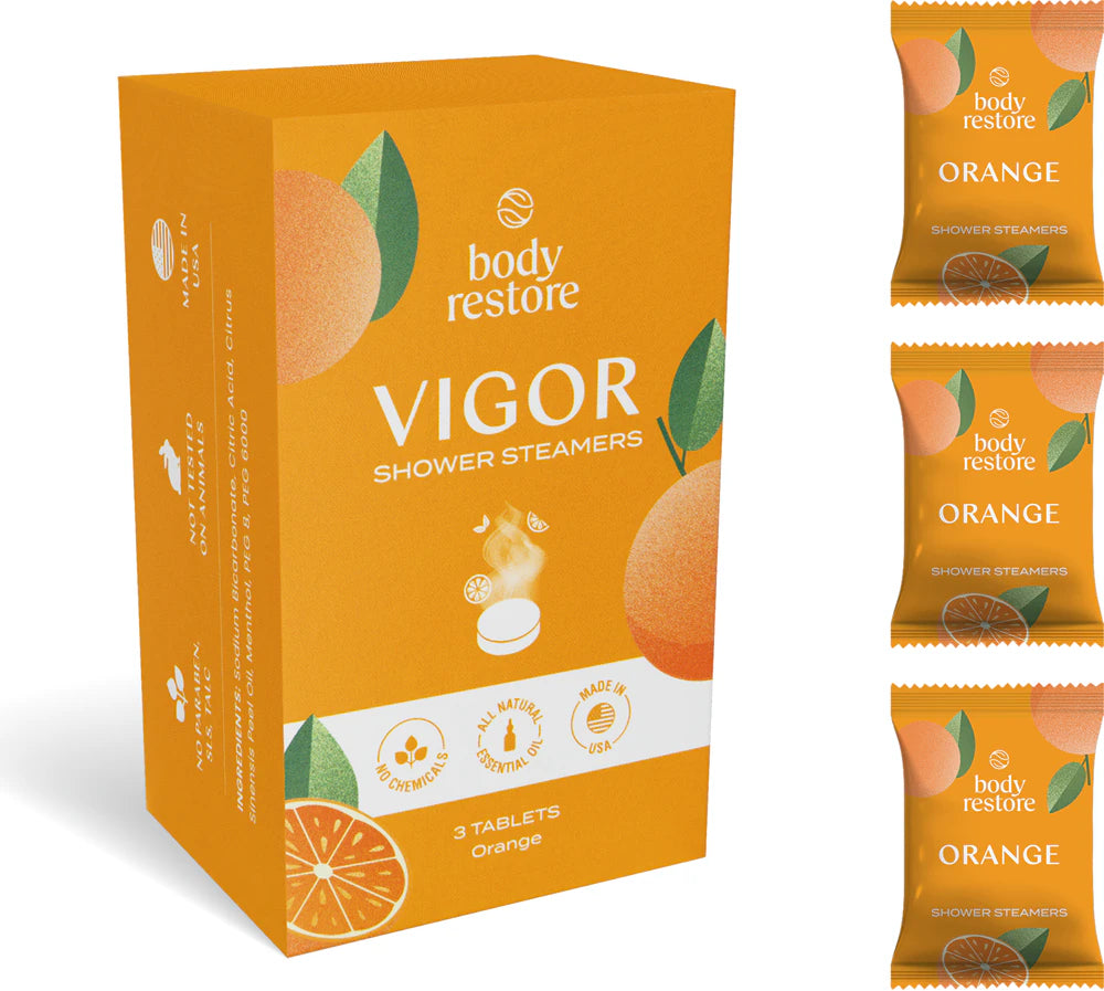 Orange Shower Steamer (paquete de 3)