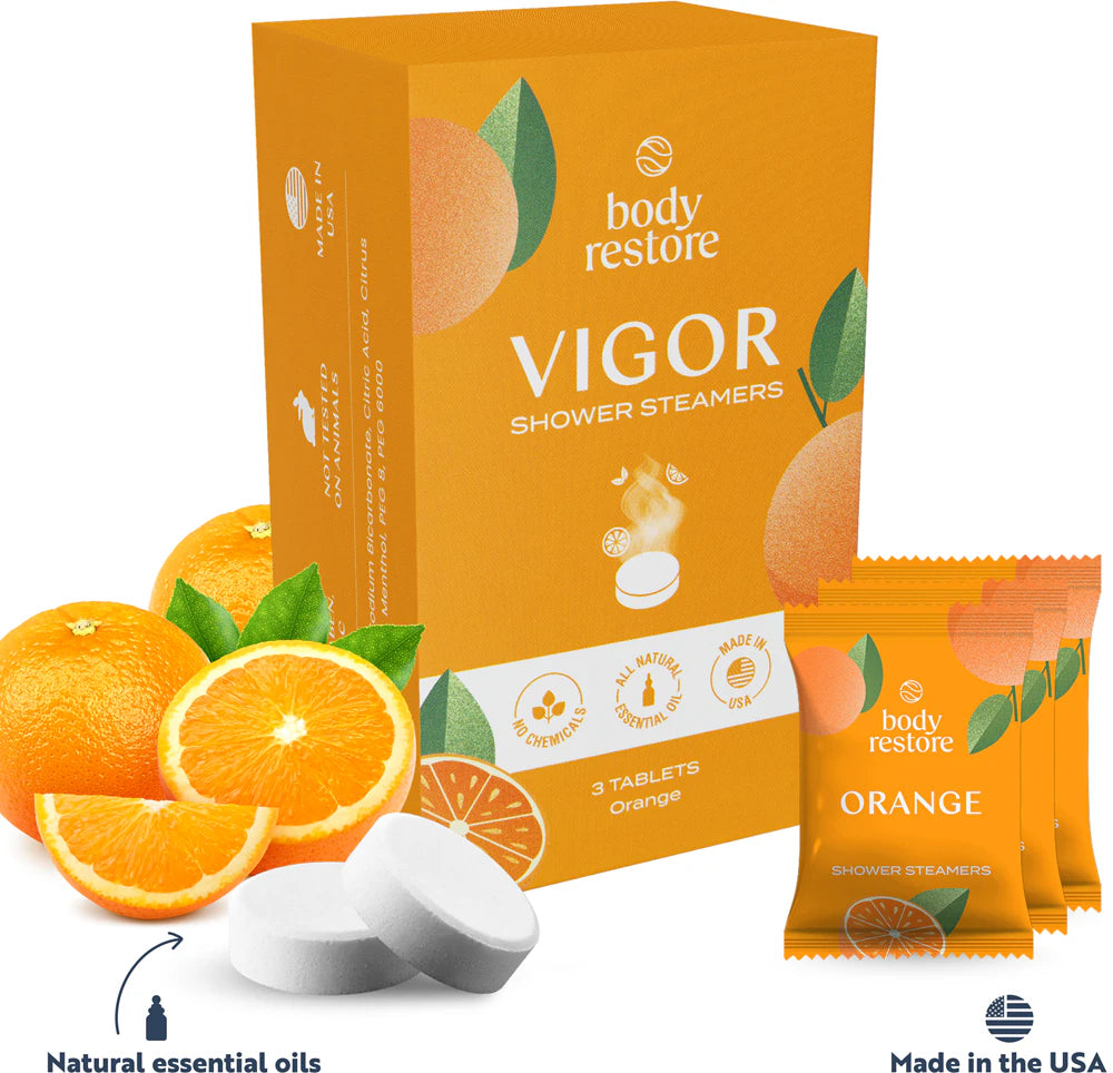Orange Shower Steamer (paquete de 3)