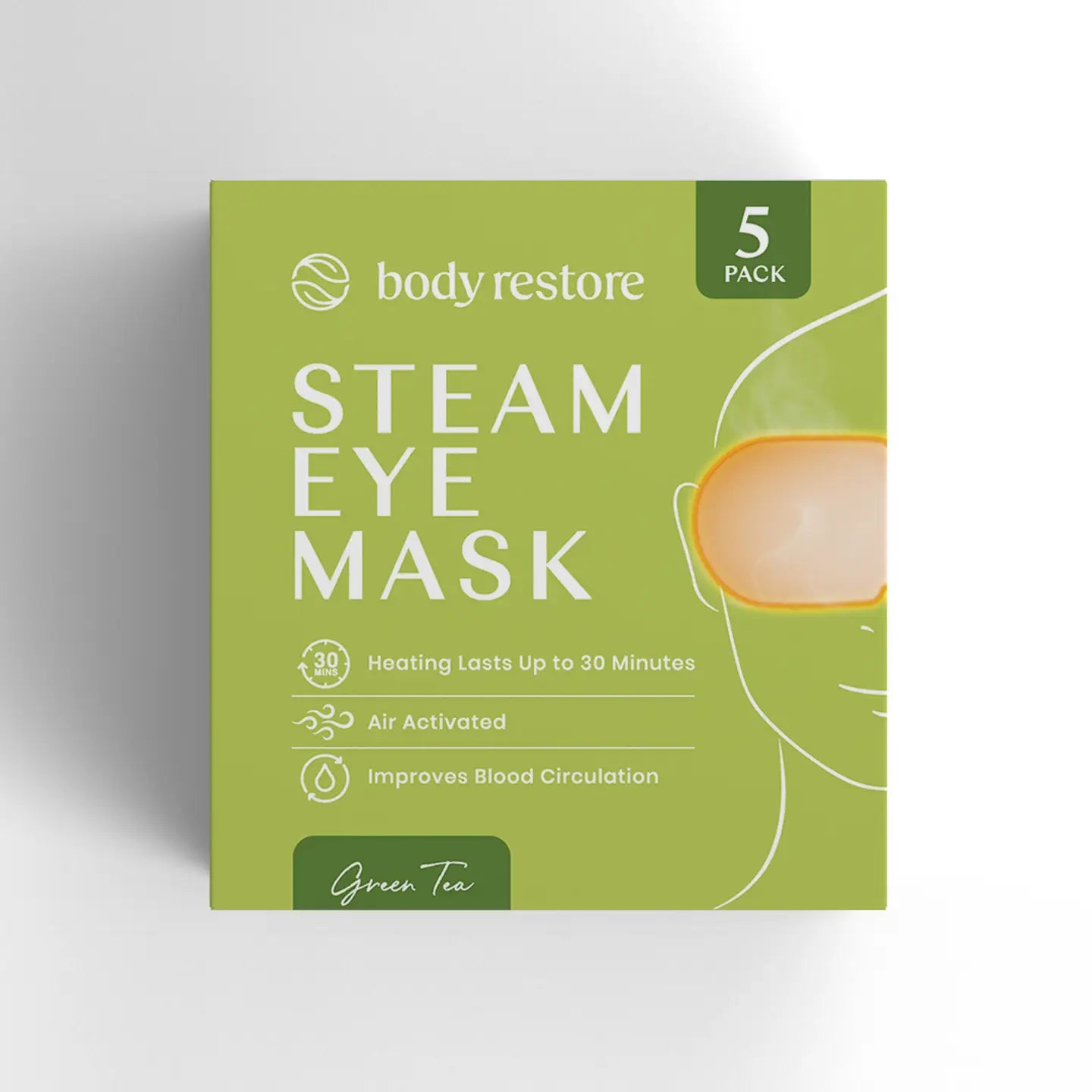 Green Tea Stoom Oogmaskers - Paquete de 5